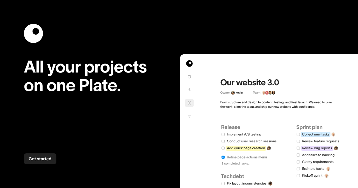Plate: The fastest way to run projects without becoming a | BetaList