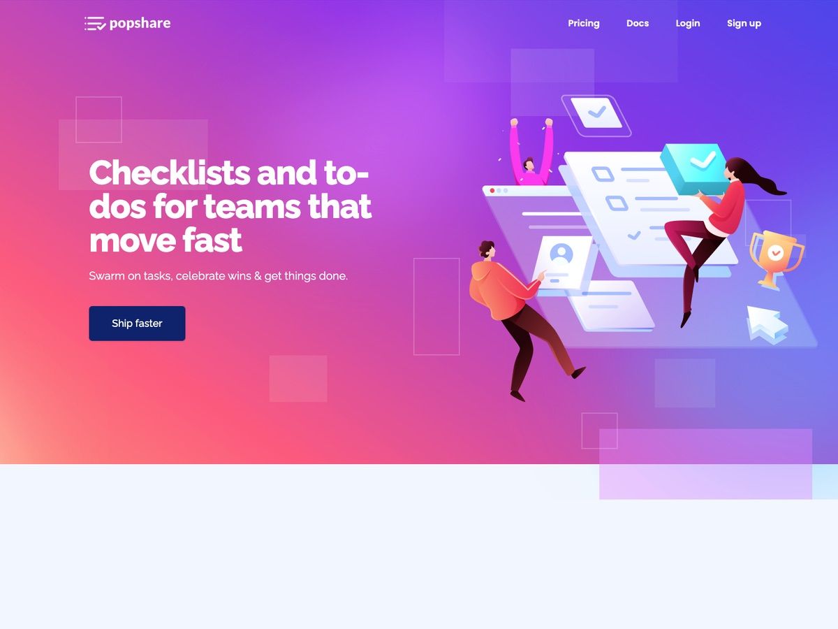 Popshare: Checklists and to-dos for teams that move fast | BetaList