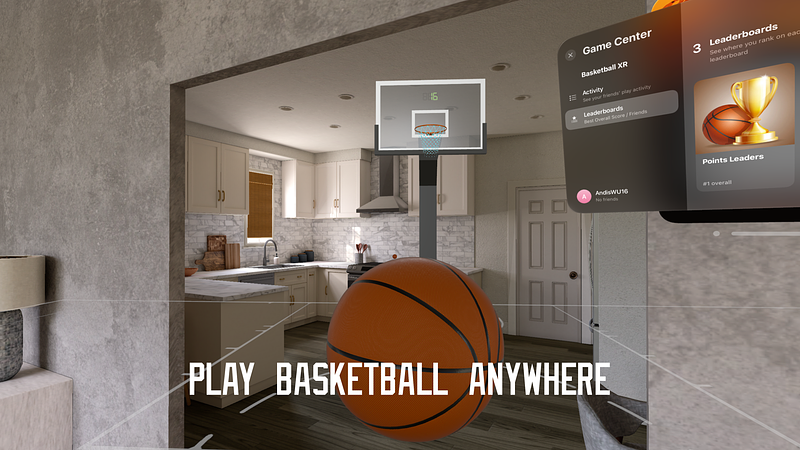 Screenshot of Basketball XR