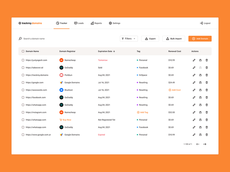 Track My Domains