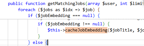 Flowchart diagram illustrating the embedding process used for job search with caching layers to optimize performance and cost.