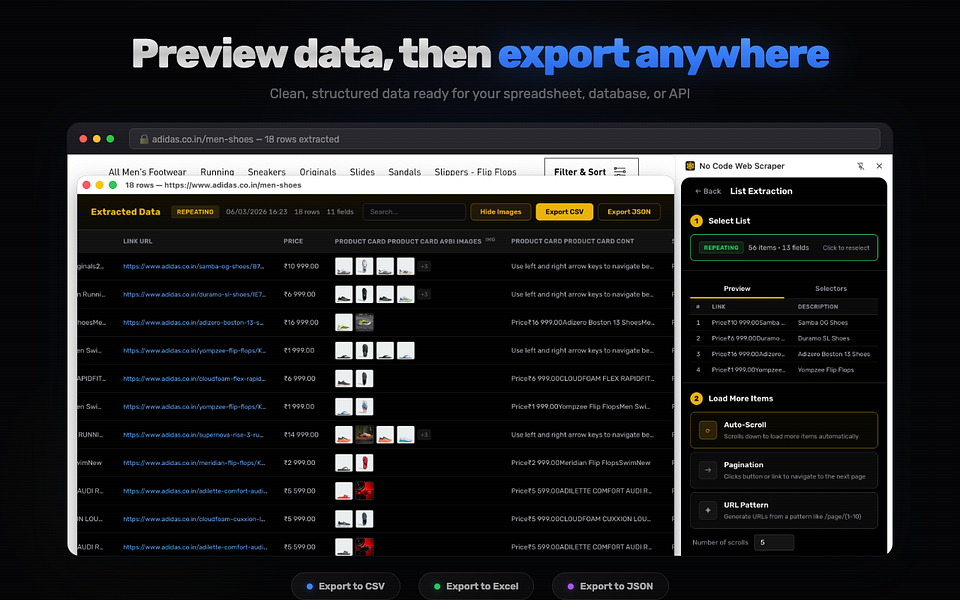 No Code Web Scraper