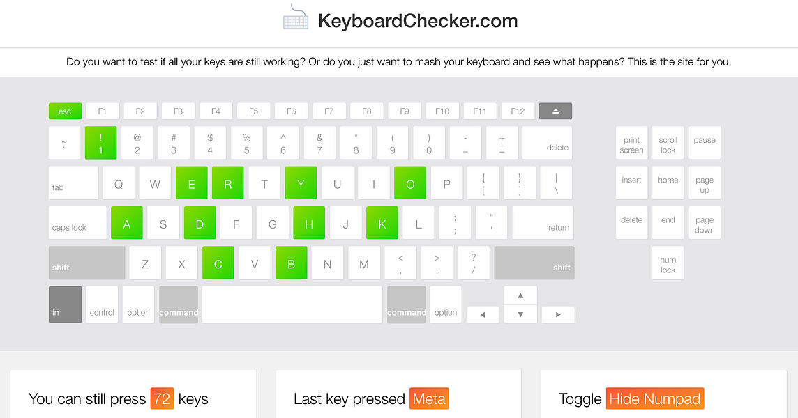 Keyboard Checker