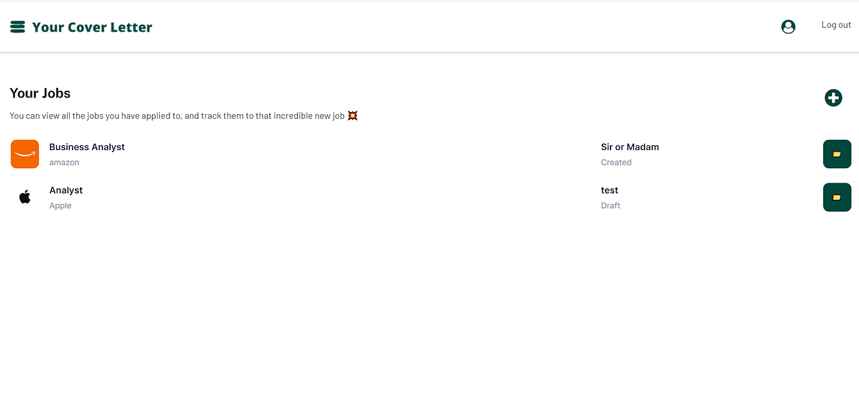 Your Cover Letter