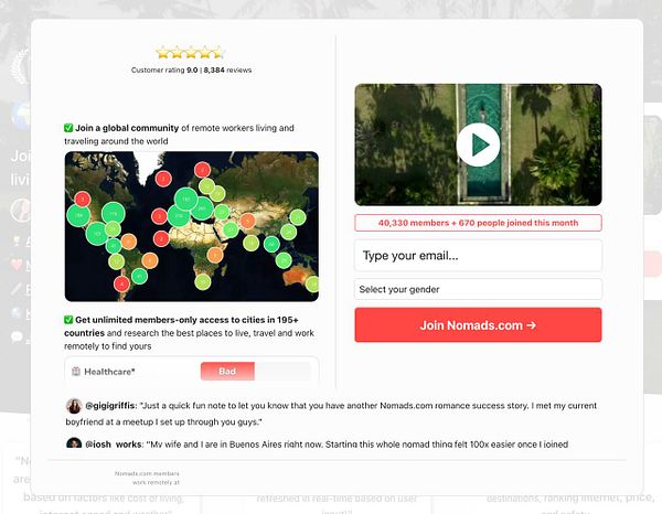 Screenshot of a 'Blog Cards' generator with pop-up display settings focusing on a card design without icons for YouTube and Instagram.