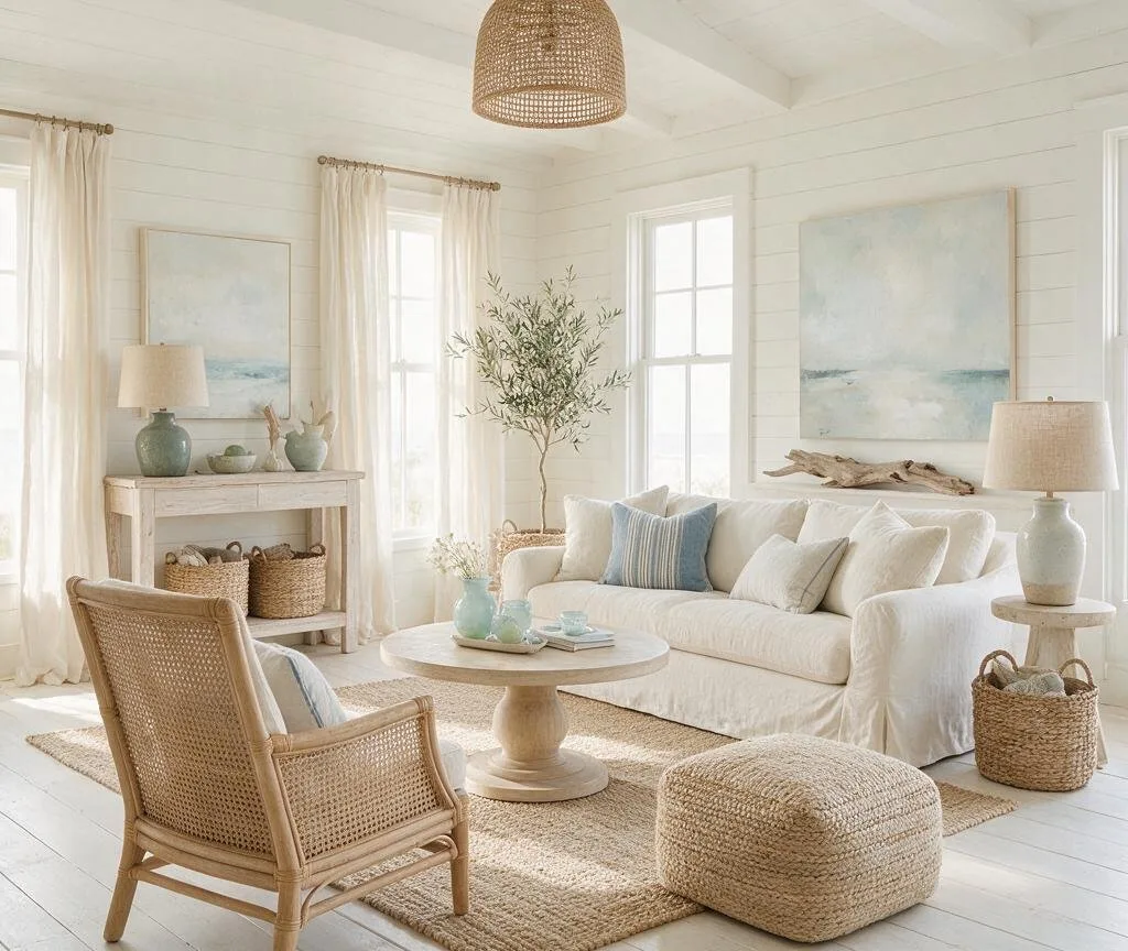A living room in the Coastal style