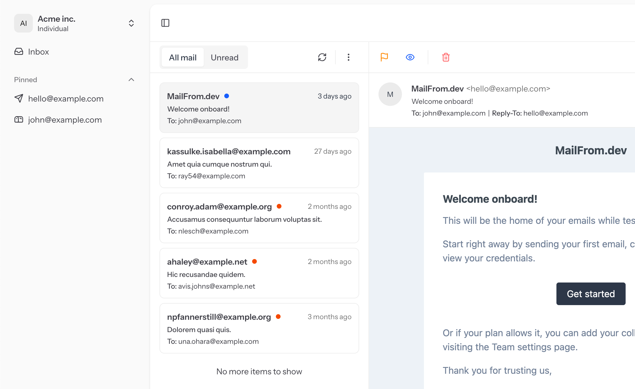 MailFrom.dev: A sandbox SMTP for devs | BetaList