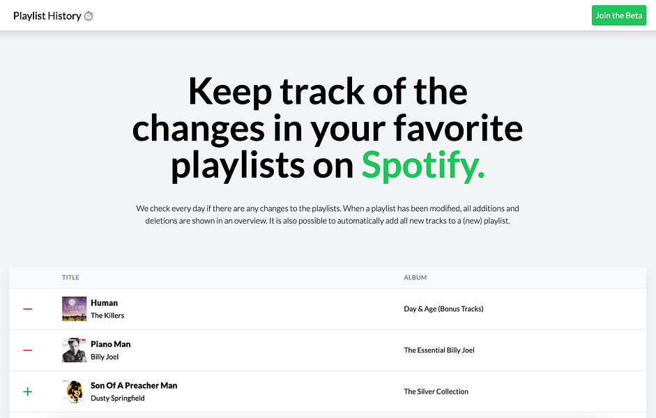 Playlist History