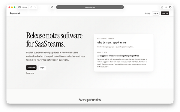 Screenshot of a website homepage displaying a popup with positioning details and a close button.