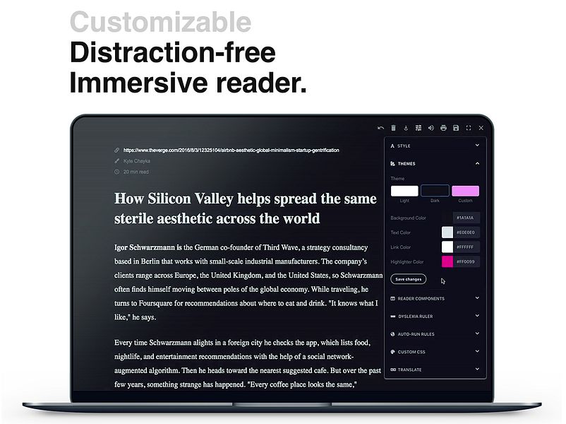 Reader Mode Premium