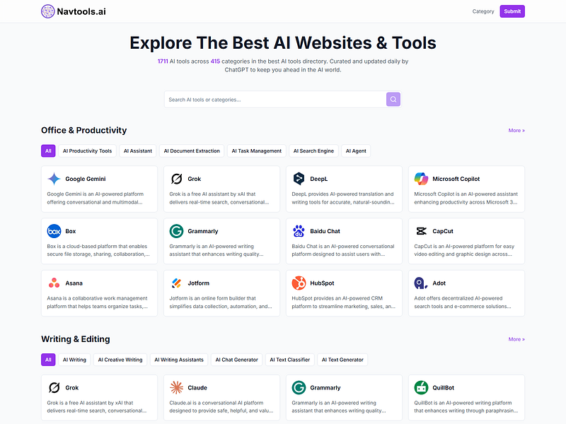 NavTools AI: Best AI Tools Directory & AI Tools List | BetaList