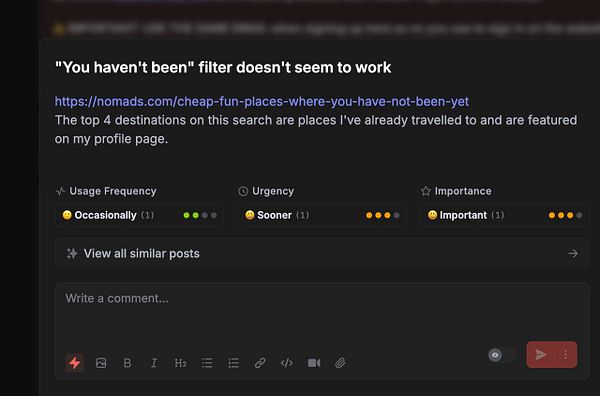The image displays a task interface related to a filter issue on a travel platform.