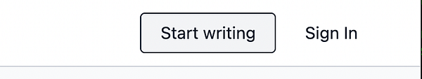 The image displays a user interface with two buttons: 'Start writing' and 'Sign In'.