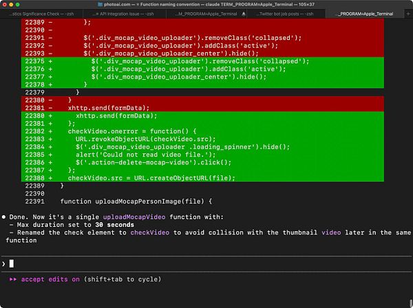 Screenshot of a user interface for uploading and managing videos with various categories and progress indicators.