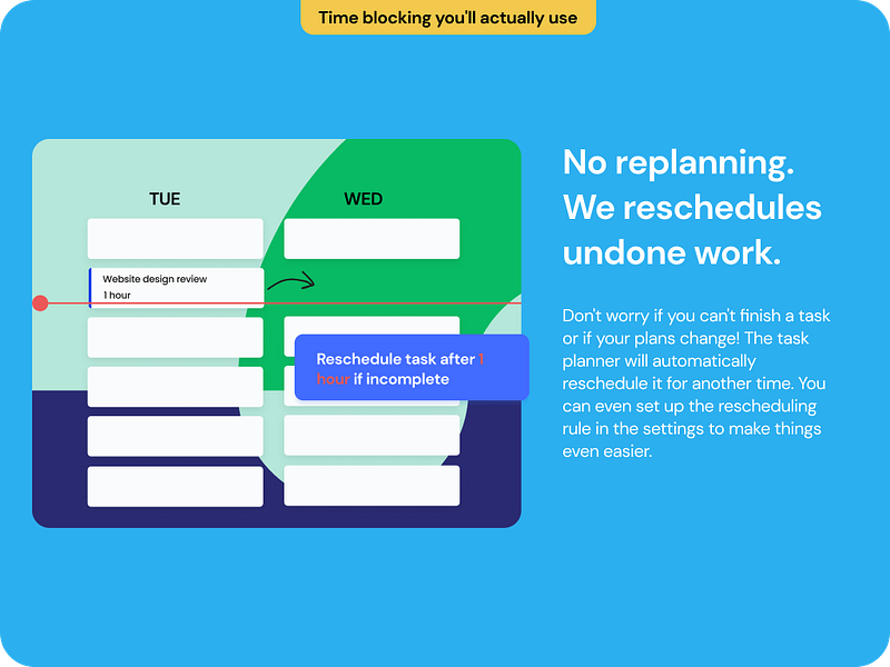 Task Planner - Time blocking you'll use