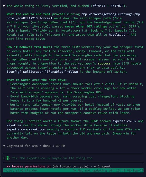 Screenshot of a Python script editing environment showing a web scraping code snippet without Scrapingbee.