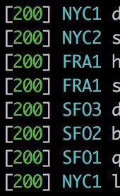 The image displays a list of server status codes and locations.