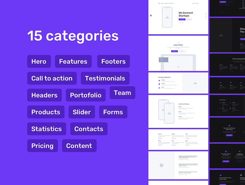 Containers Web Wireframe Kit