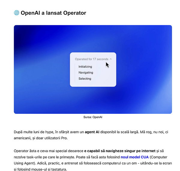 The image displays a user interface showcasing an AI agent's operational status.