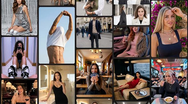 A lively photo featuring a young girl with face paint holding a blue, flower-adorned balloon dog in a dimly lit setting.