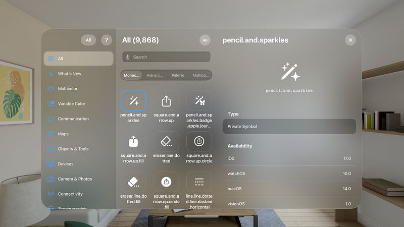 Screenshot of Symbols Finder