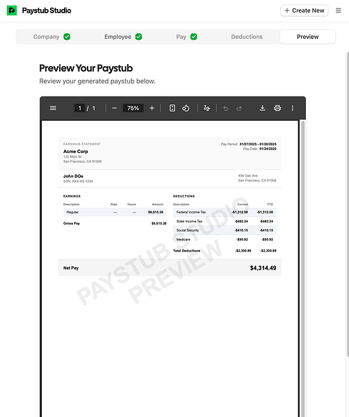 Paystub Studio