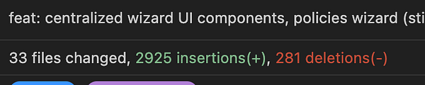 The image displays a code change summary from a version control system.