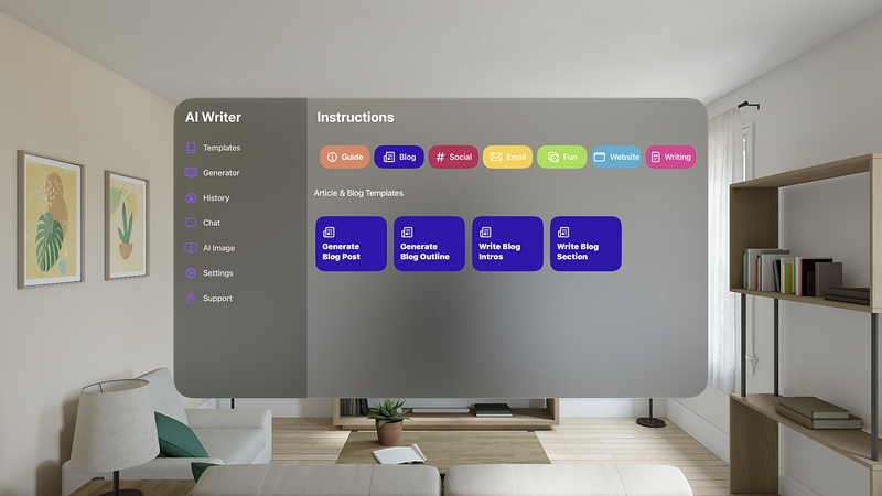 Screenshot of AI Writer & Chat Generative AI