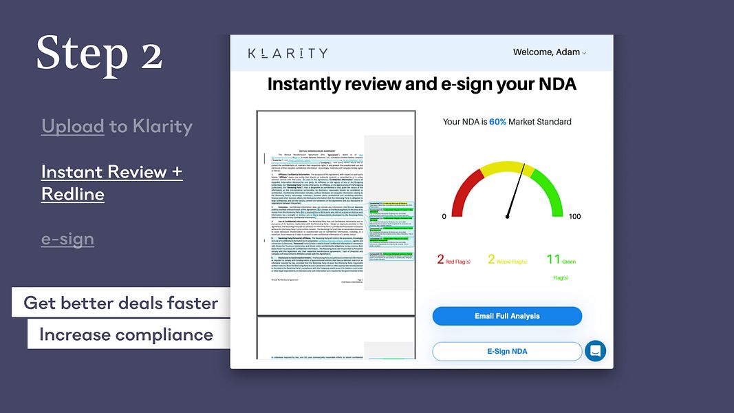 Klarity Instant NDA Review Tool