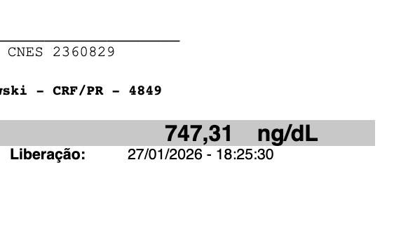 Blood test results chart with markers highlighting testosterone levels compared to an 18-year-old reference, showing various health metrics.