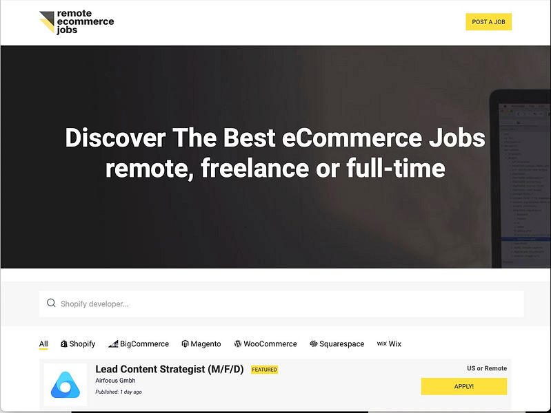Remote Ecommerce Jobs