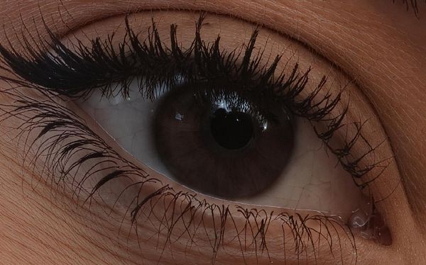A close-up image of a human eye showcasing intricate details.