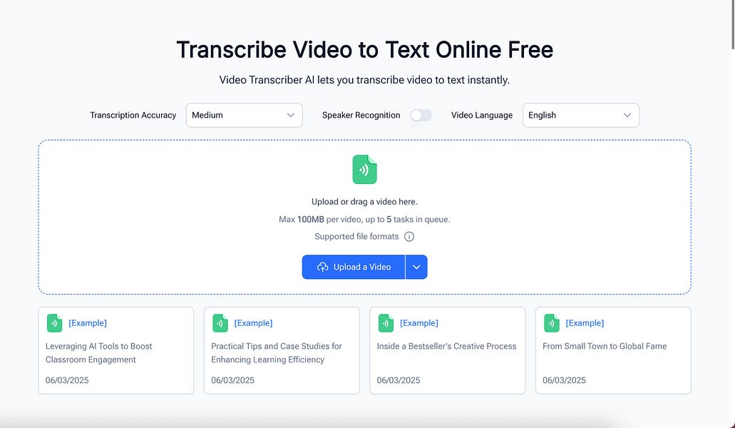 Transcribe Video to Text