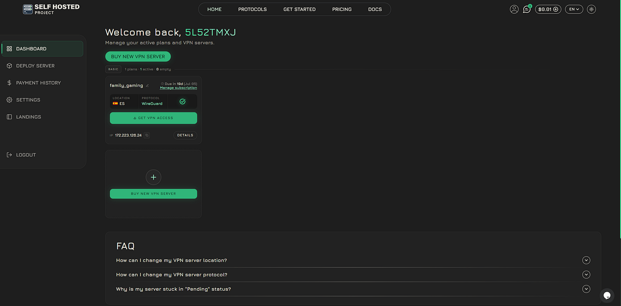 Self Hosted Project