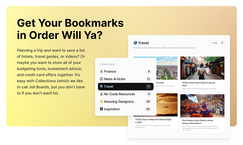 Joli Bookmark Manager