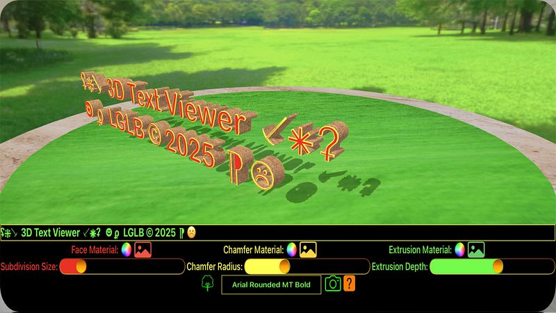 Screenshot of 3D Text Viewer