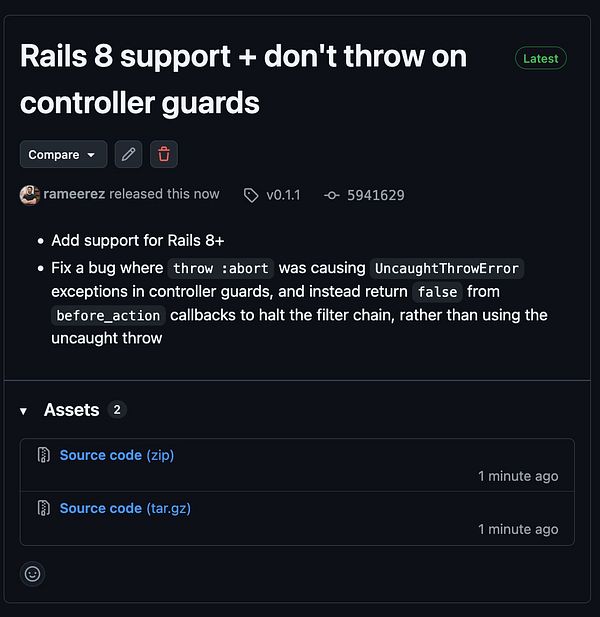 A GitHub release page for the pricing_plans gem version 0.1.1.