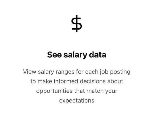 The image features a section about salary data for job postings.