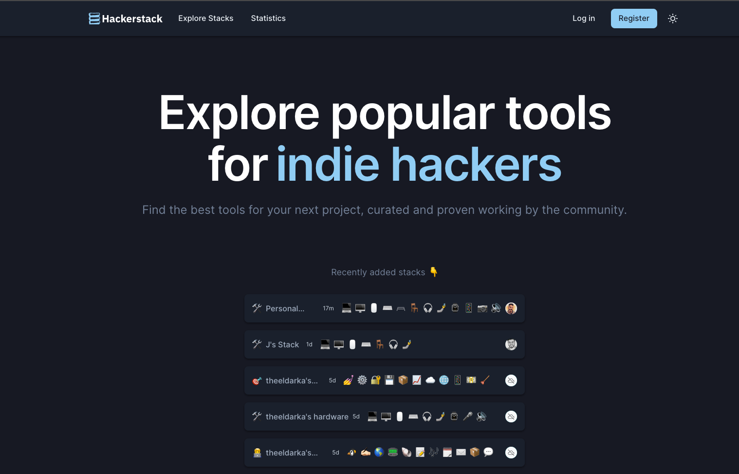 Hackerstack.io: Explore popular tools for indie hackers | BetaList