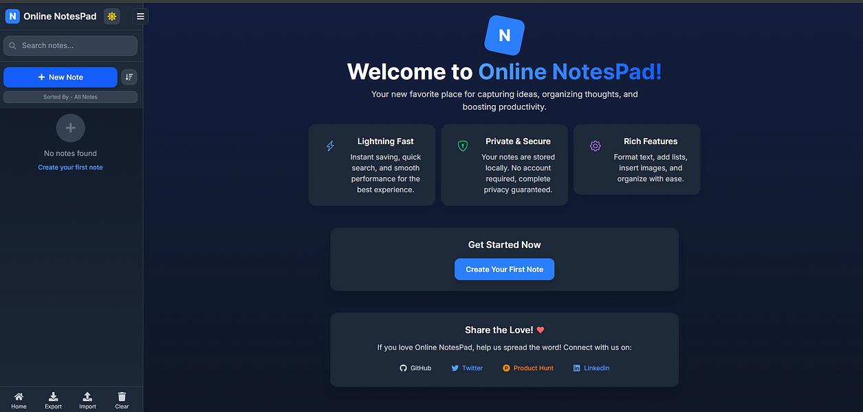 Online NotesPad