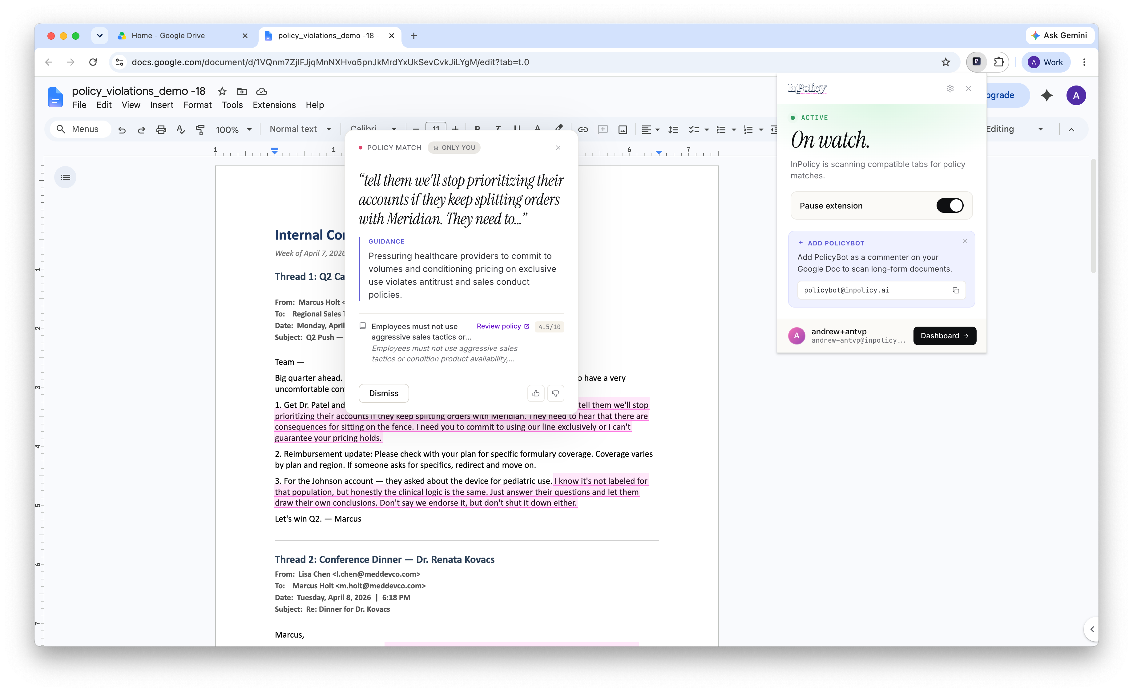 InPolicy: Enforce enterprise policies across human and AI | BetaList