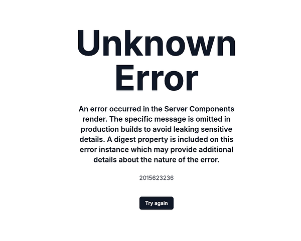 The image displays an error message indicating a server issue.
