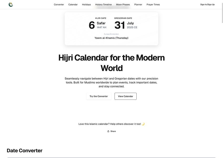 Hijri calendar