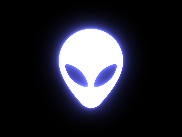 Screenshot of a digital 3D rendering in a graphics editing software showing a vibrant orange and teal sphere with a bloom effect applied.