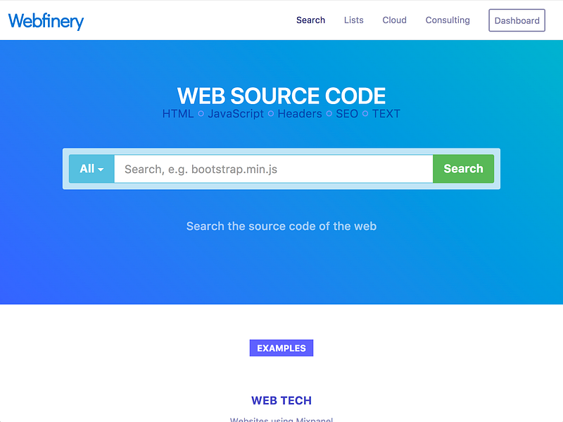 Webfinery Search