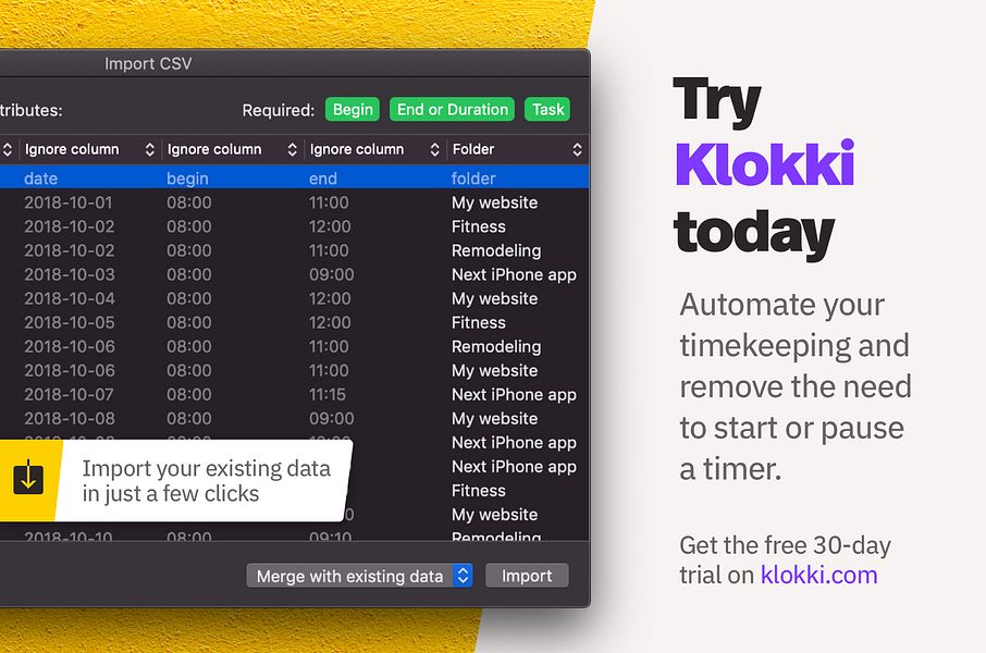 Klokki for Mac