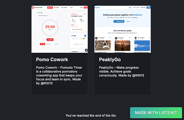 Screenshot of the commit365.dev leaderboard showing new member @thth13 and related project details.