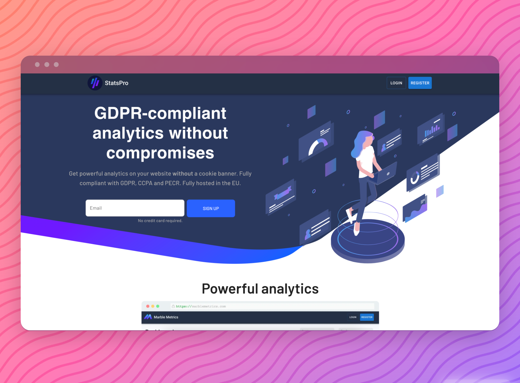 StatsPro: Google Analytics but easy to use, open-source, | BetaList
