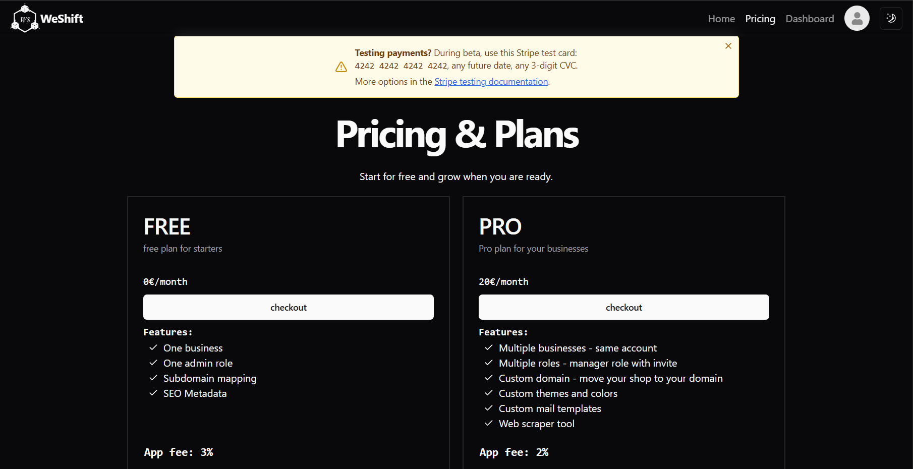 WeShift: Empower your business with a seamless online shop