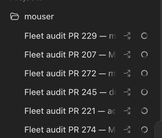 Illustration of spinning up a fleet of agent robots checking open source project pull requests.